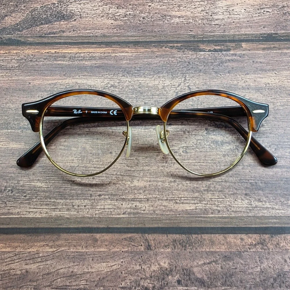 Ray-Ban RB 4246-V 2372 Clubround Tortoise Gold Frames 47-19 140 Eyeglasses
